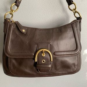 VINTAGE COACH  SHOULDER BAG - BROWN